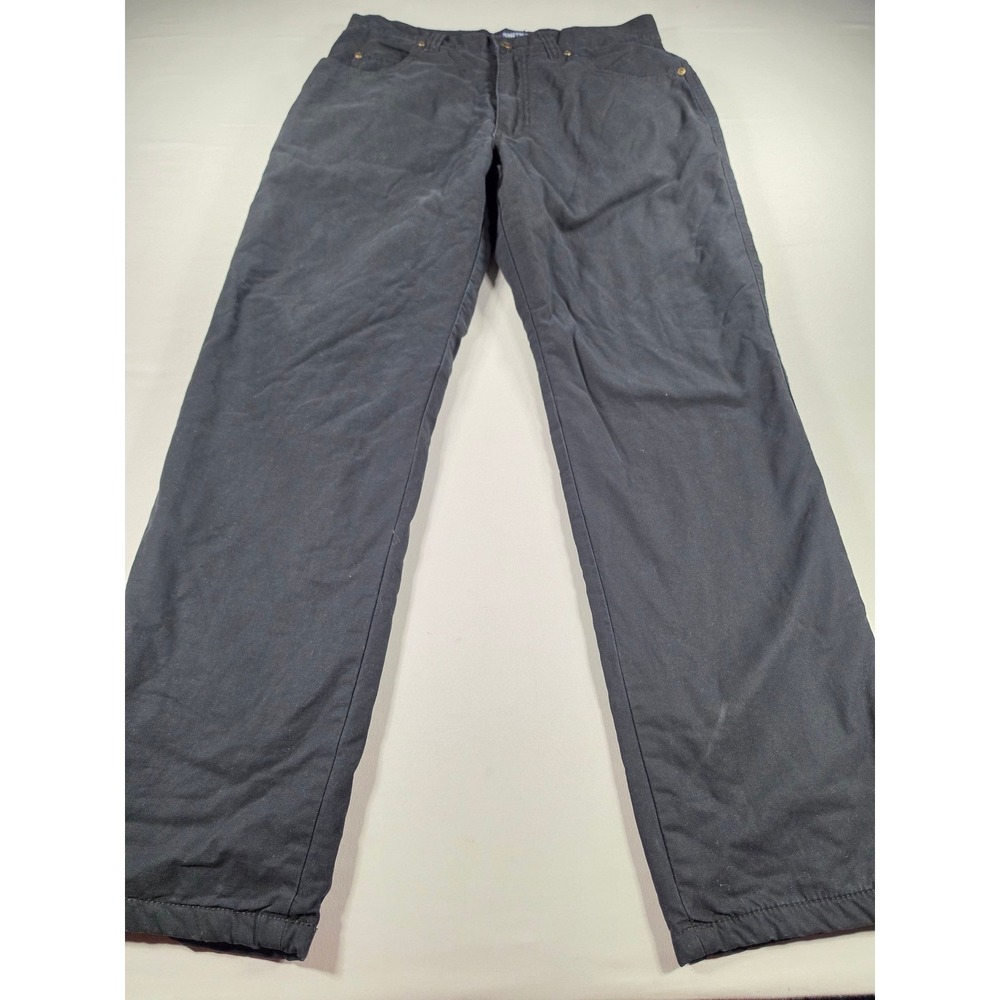 Smith's Workwear Mens 31x30 Black Fleece Lined Canvas Pants Relaxed Fit NWT